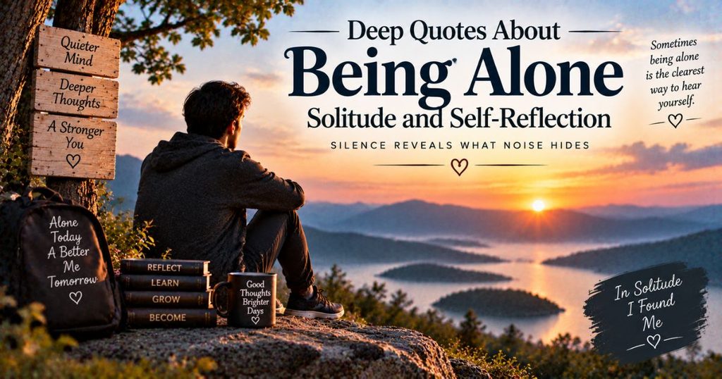 Deep quotes about being alone, solitude and self-reflection