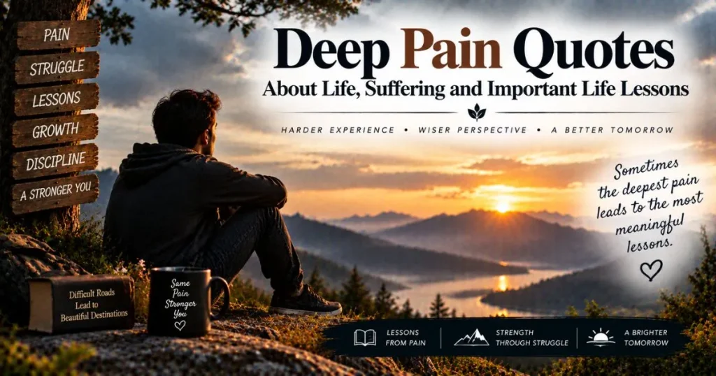 Deep pain quotes about life, suffering and important life lessons