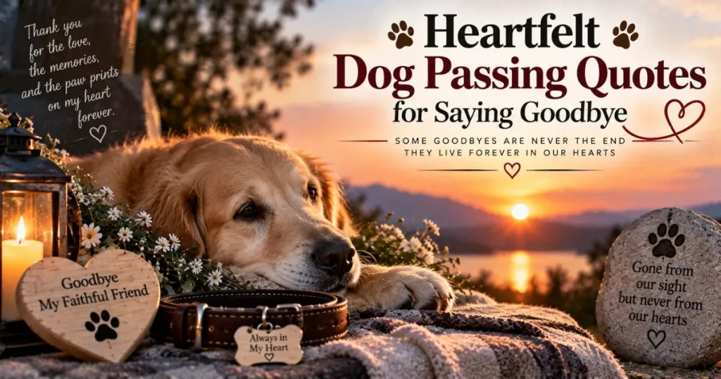 Heartfelt dog passing quotes for saying goodbye
