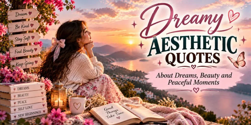 Dreamy aesthetic quotes about dreams, beauty and peaceful moments