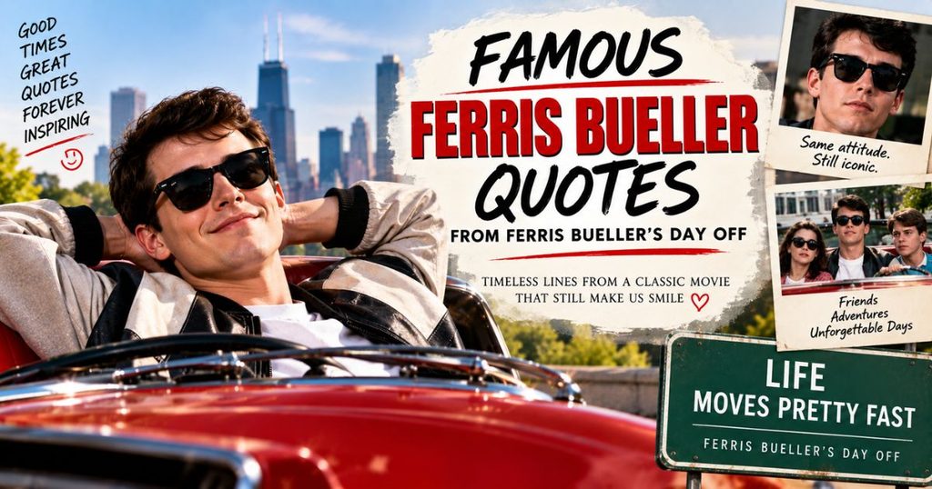 Famous Ferris Bueller quotes from Ferris Bueller’s Day Off