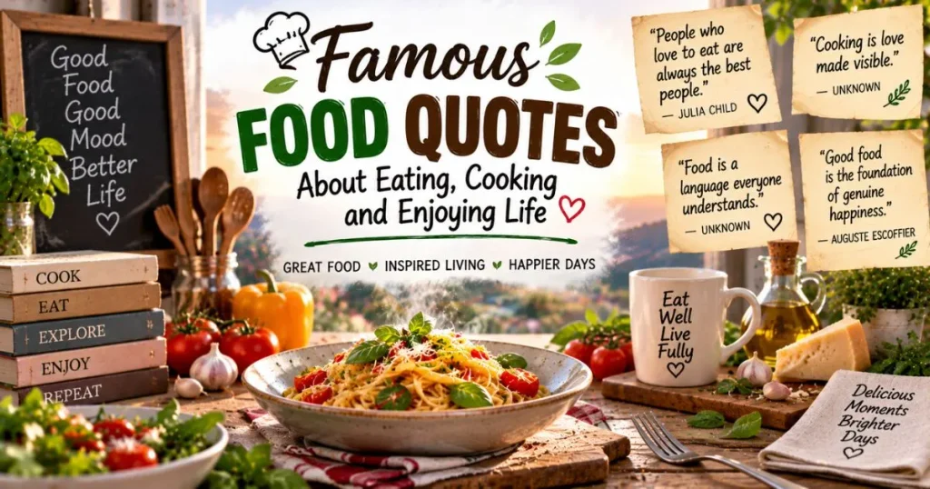 Famous food quotes about eating, cooking and enjoying life