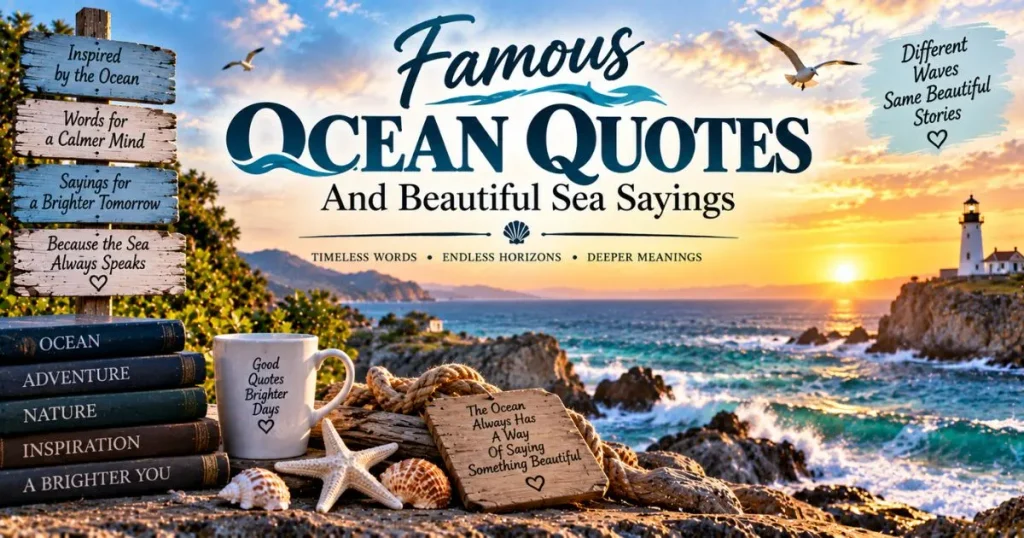 Famous ocean quotes and beautiful sea sayings