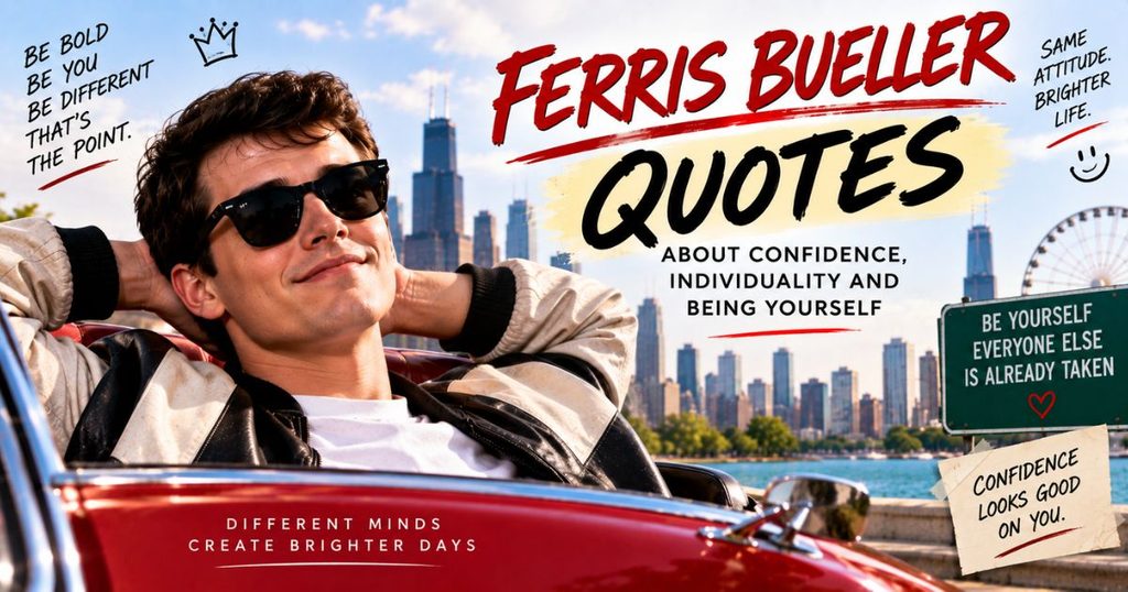 Ferris Bueller quotes about confidence, individuality and being yourself