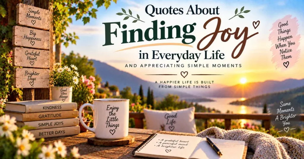 Quotes about finding joy in everyday life and appreciating simple moments