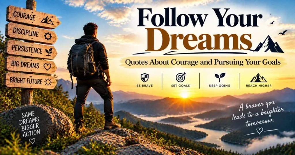 Follow your dreams quotes about courage and pursuing your goals