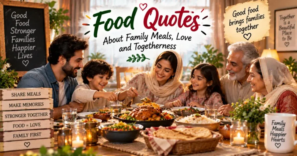 Food quotes about family meals, love and togetherness