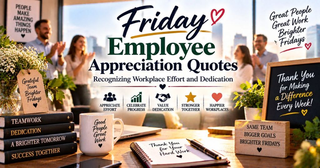 Friday employee appreciation quotes recognizing workplace effort and dedication