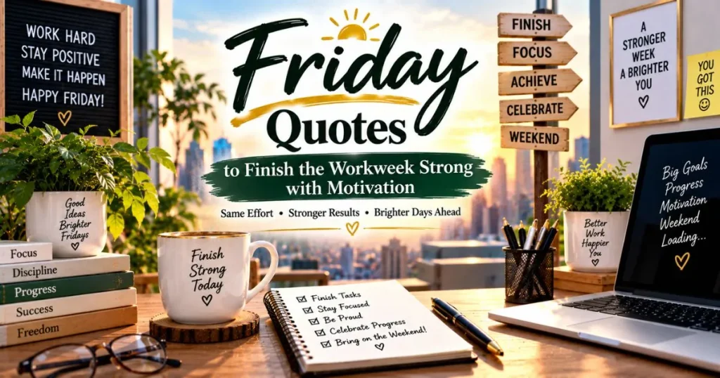 Friday quotes to finish the workweek strong with motivation