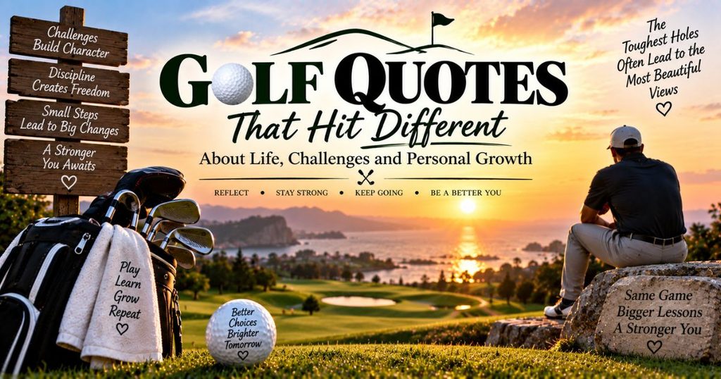 Golf quotes that hit different about life, challenges and personal growth