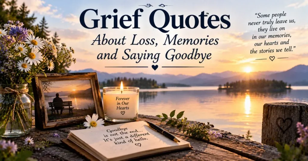 Grief quotes about loss, memories and saying goodbye