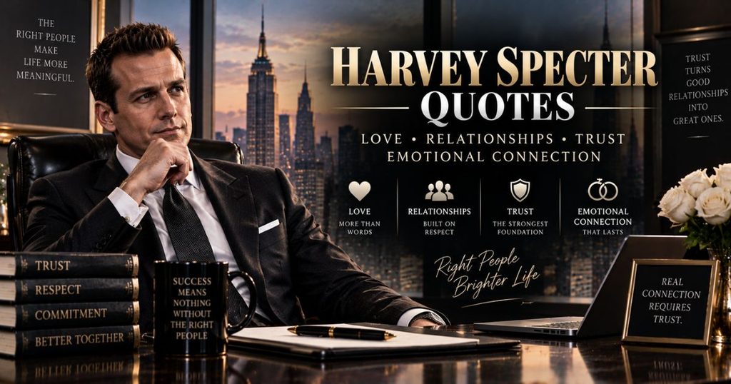 Harvey Specter quotes about love, relationships, trust and emotional connection