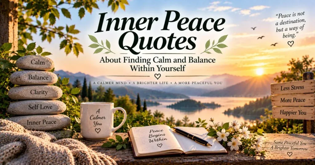 Inner peace quotes about finding calm and balance within yourself