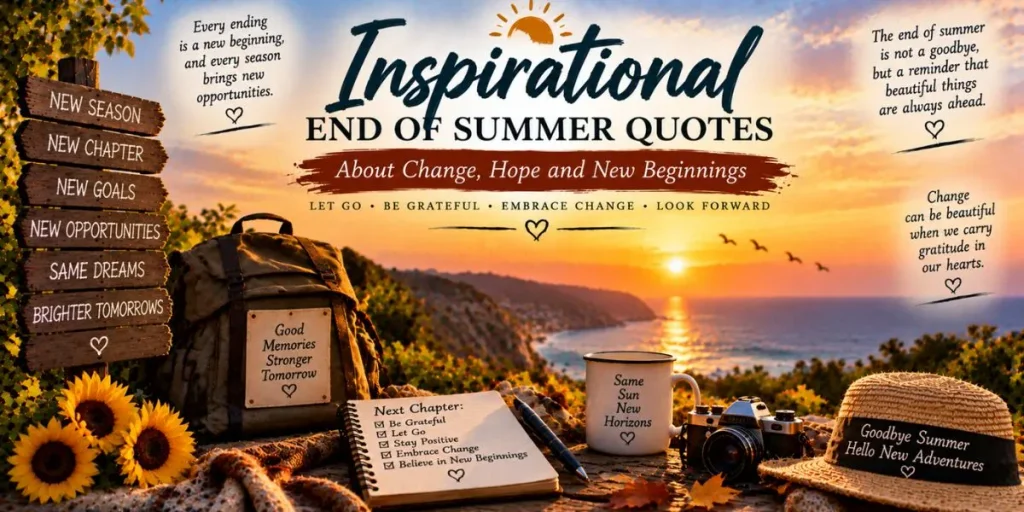 Inspirational end of summer quotes about change, hope and new beginnings