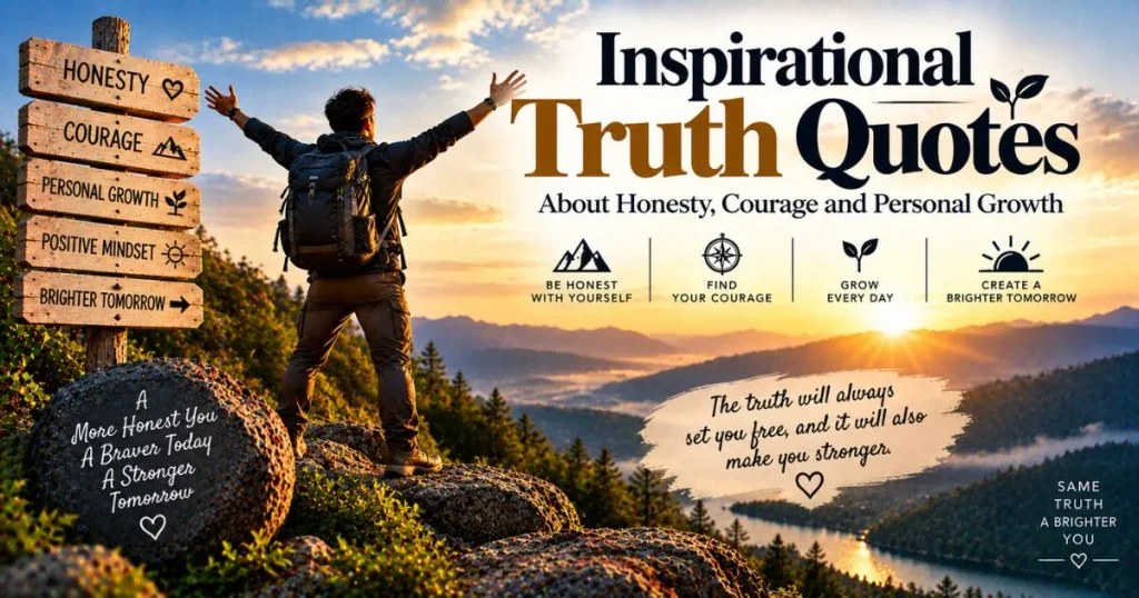 Inspirational truth quotes about honesty, courage and personal growth