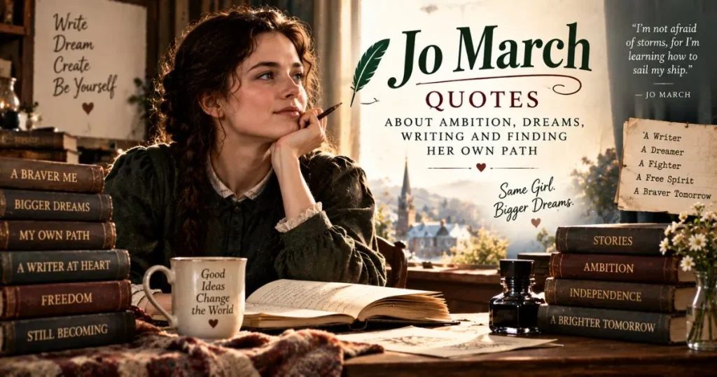 Jo March quotes about ambition, dreams, writing and finding her own path