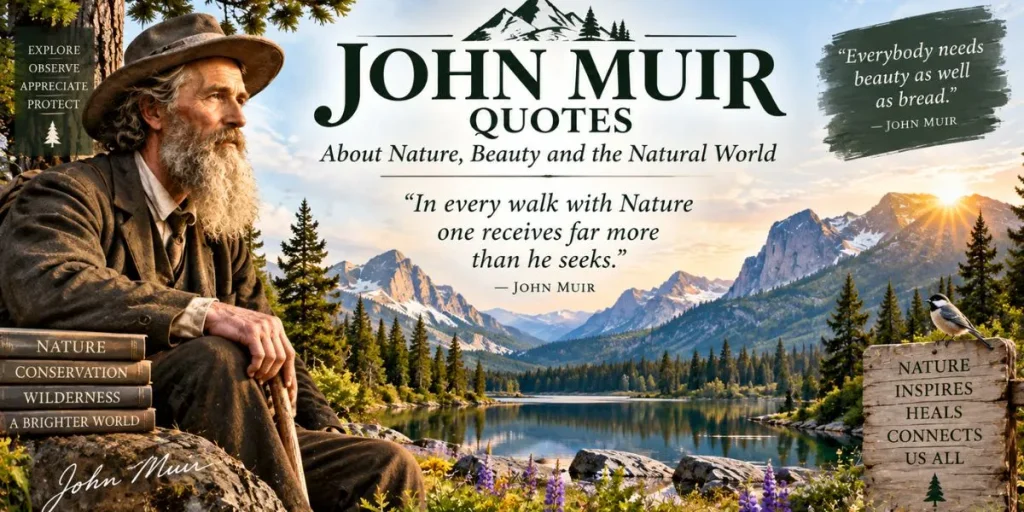 John Muir quotes about nature, beauty and the natural world