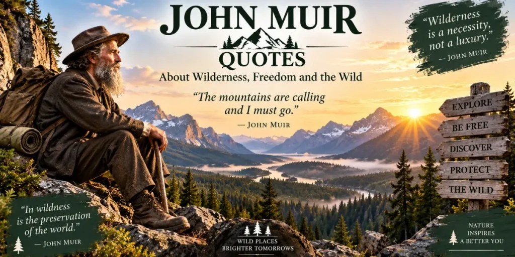 John Muir quotes about wilderness, freedom and the wild