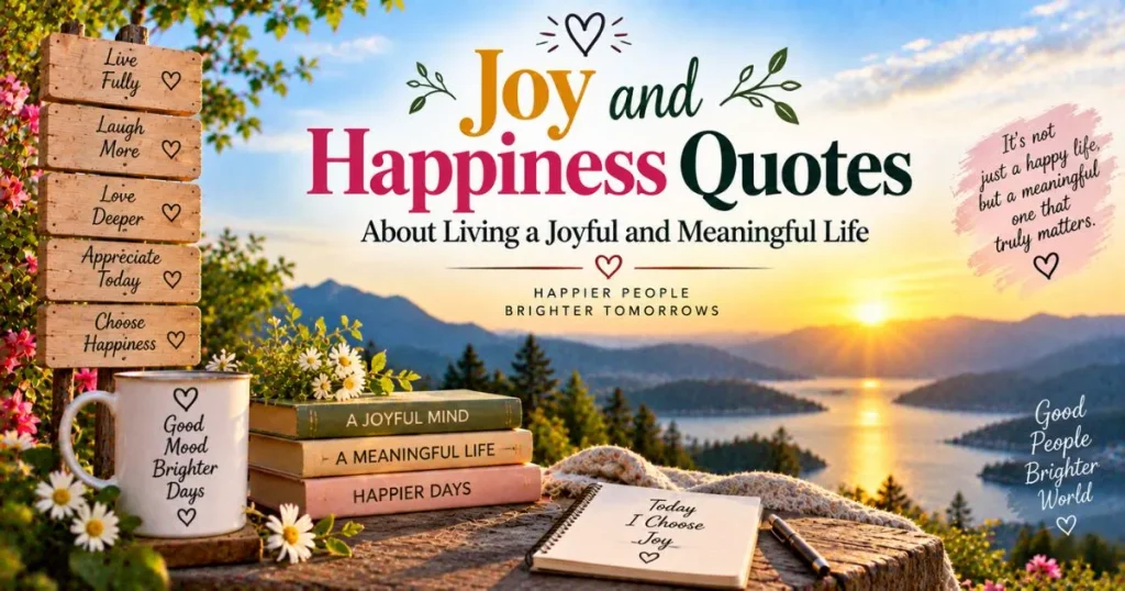 Joy and happiness quotes about living a joyful and meaningful life