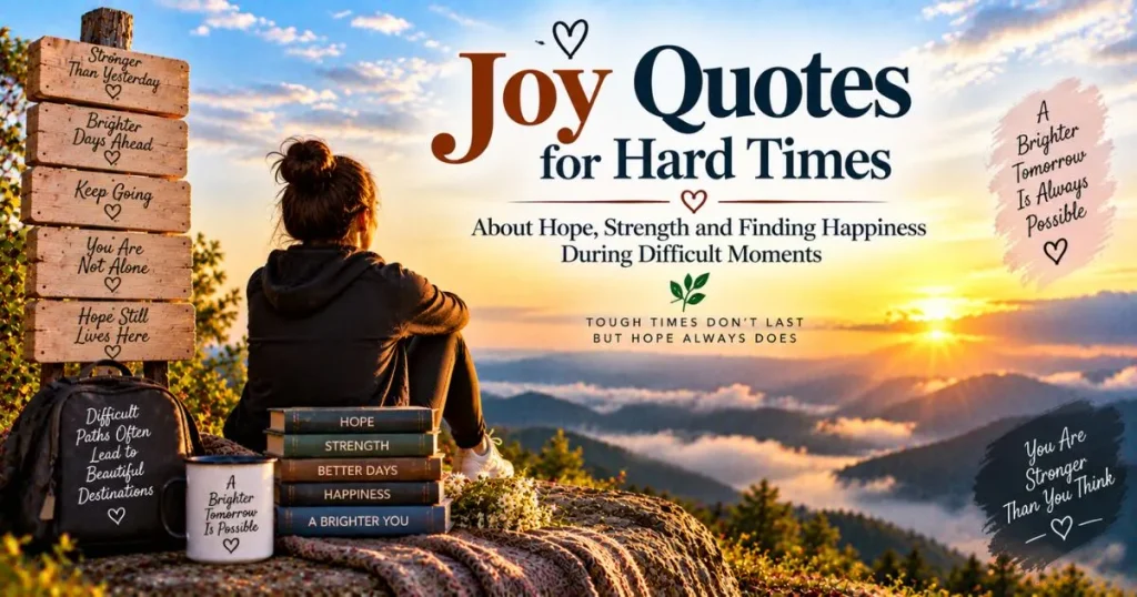 Joy quotes for hard times about hope, strength and finding happiness during difficult moments