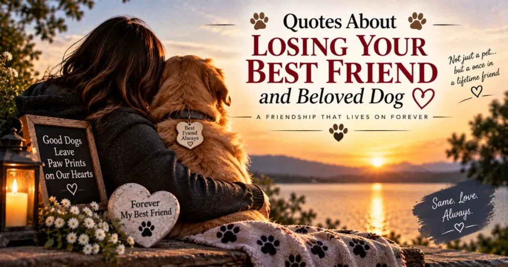 Quotes about losing your best friend and beloved dog