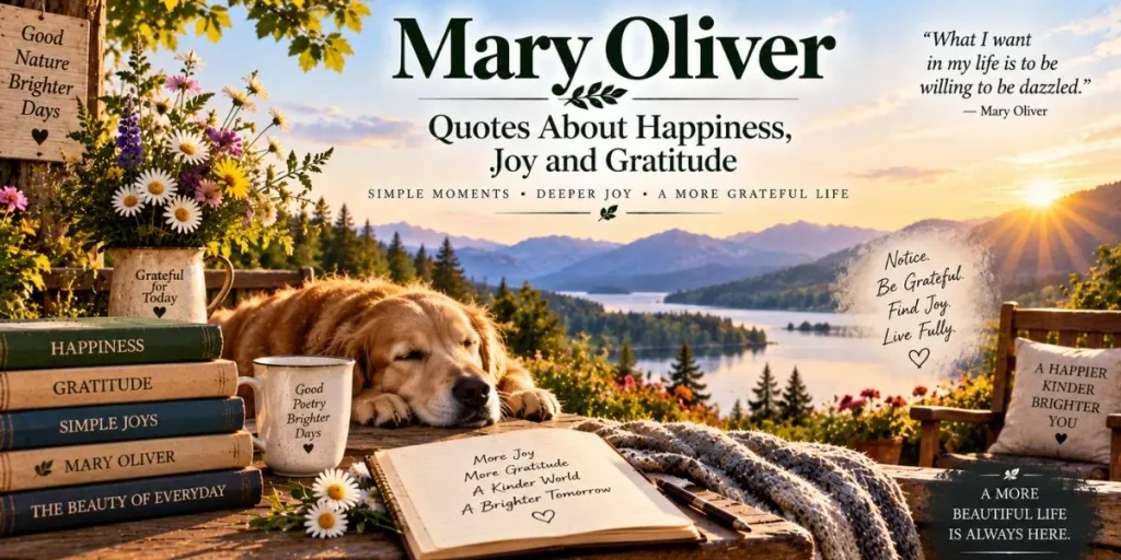 Mary Oliver quotes about happiness, joy and gratitude
