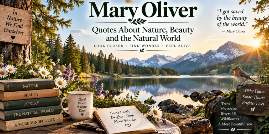 Mary Oliver quotes about nature, beauty and the natural world