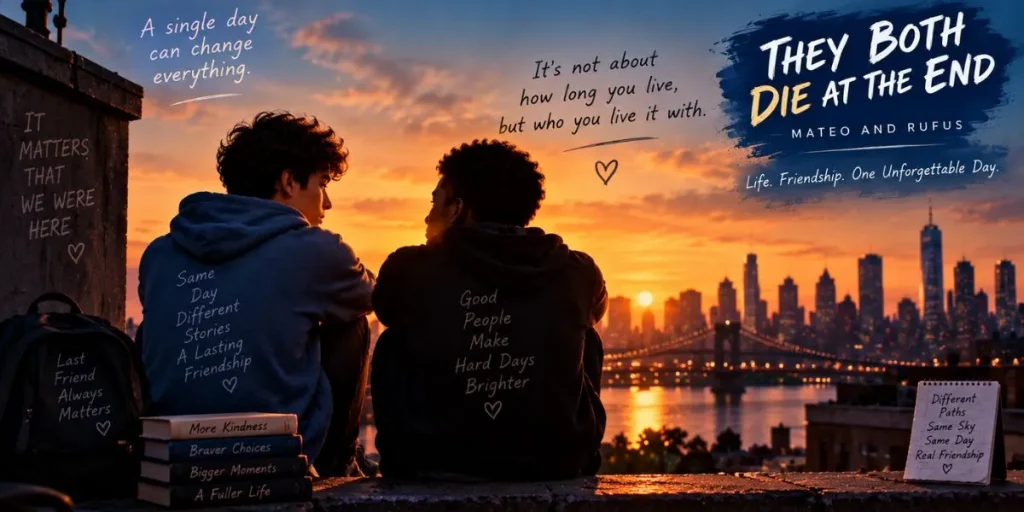 Mateo and Rufus from They Both Die at the End reflecting on life and friendship