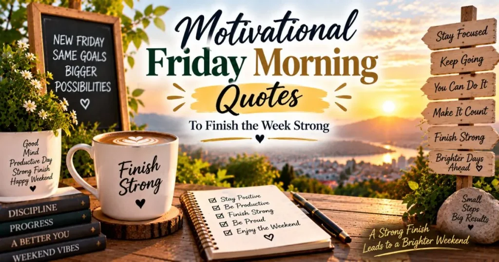 Motivational Friday morning quotes to finish the week strong