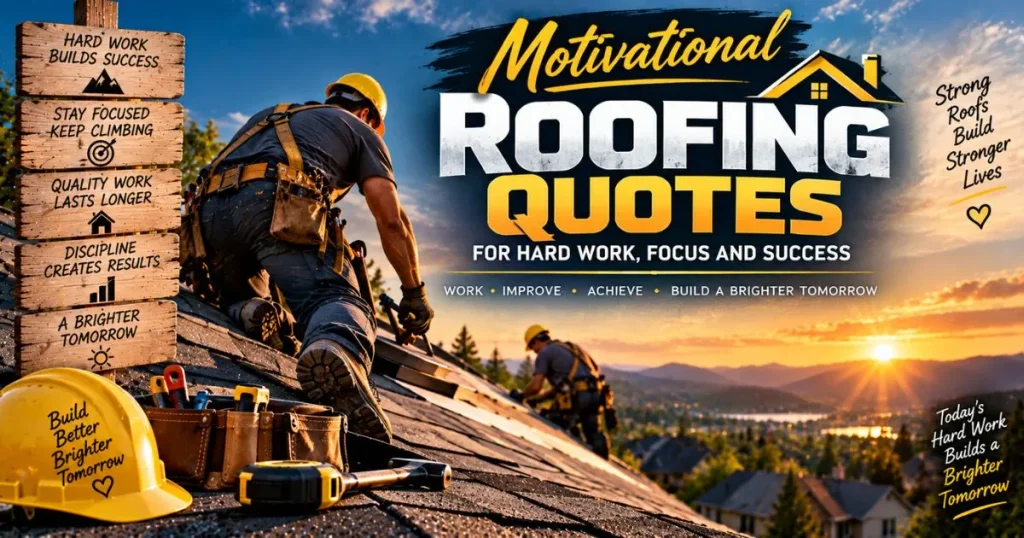 Motivational roofing quotes for hard work, focus and success