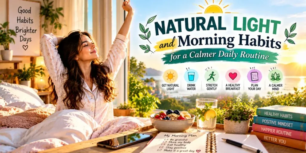 Natural light and morning habits for a calmer daily routine