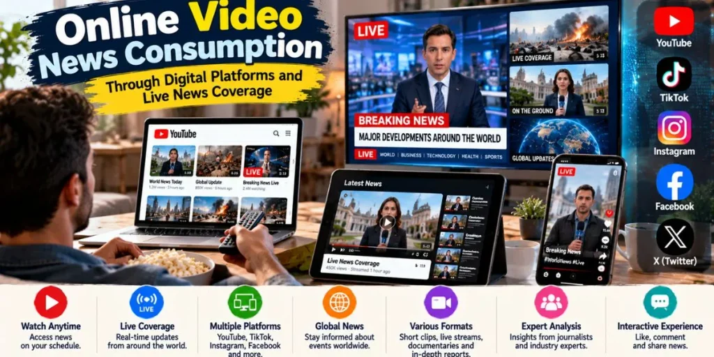 Online video news consumption through digital platforms and live news coverage
