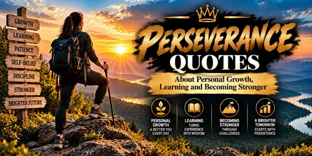 Perseverance quotes about personal growth, learning and becoming stronger