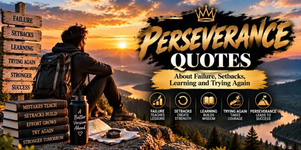 Perseverance quotes about failure, setbacks, learning and trying again