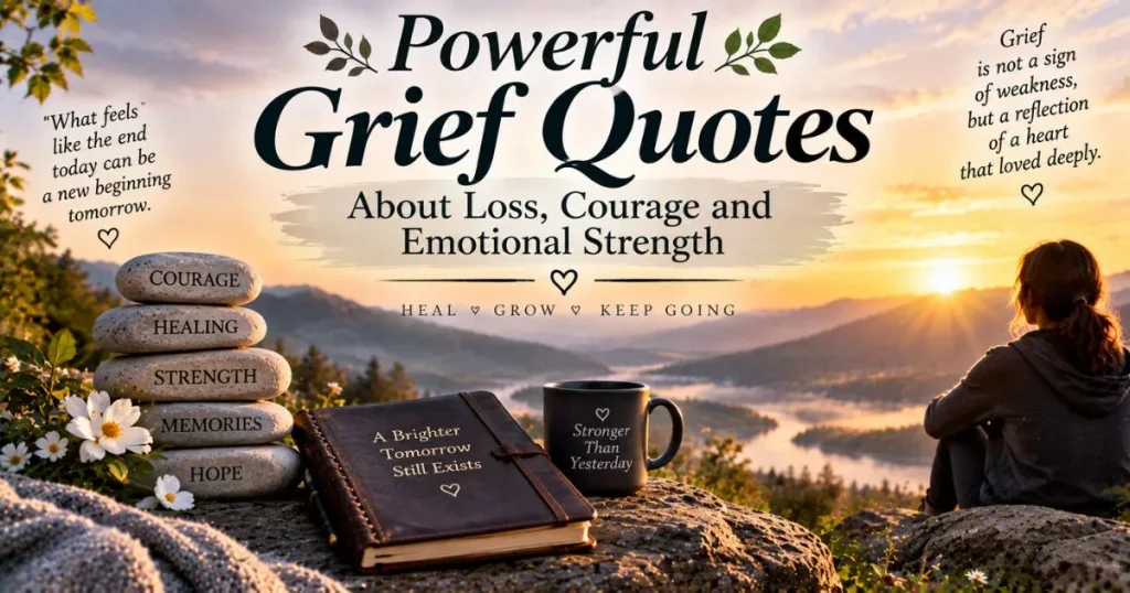Powerful grief quotes about loss, courage and emotional strength