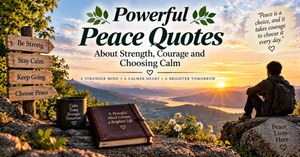 Powerful peace quotes about strength, courage and choosing calm