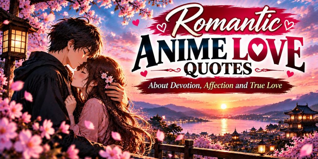 Romantic anime love quotes about devotion, affection and true love