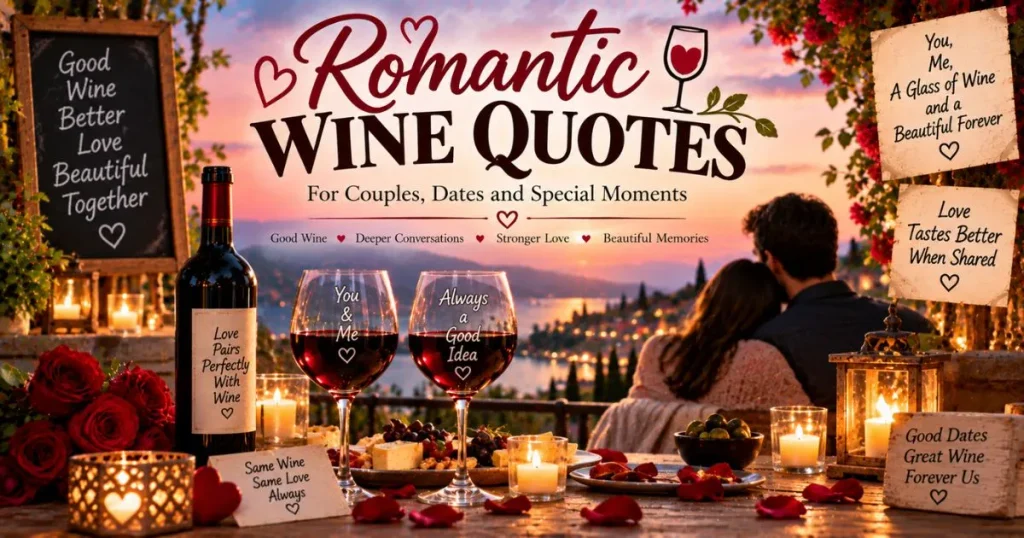 Romantic wine quotes for couples, dates and special moments