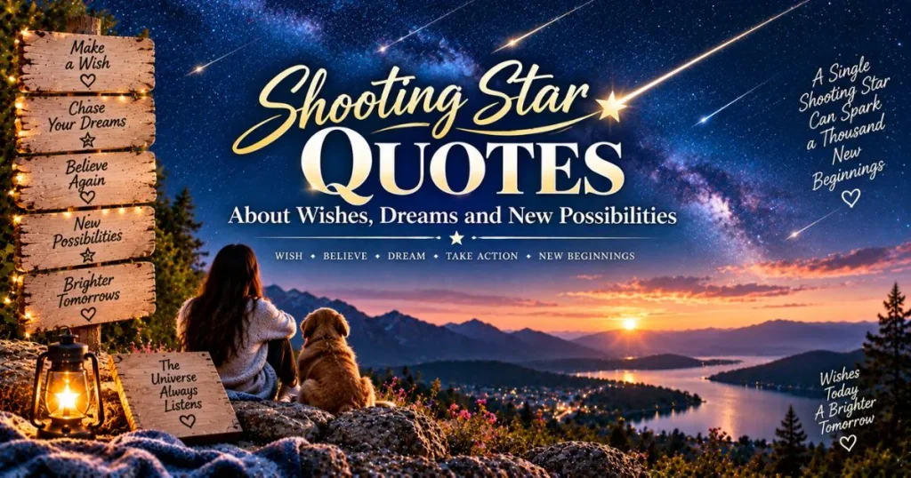 Shooting star quotes about wishes, dreams and new possibilities