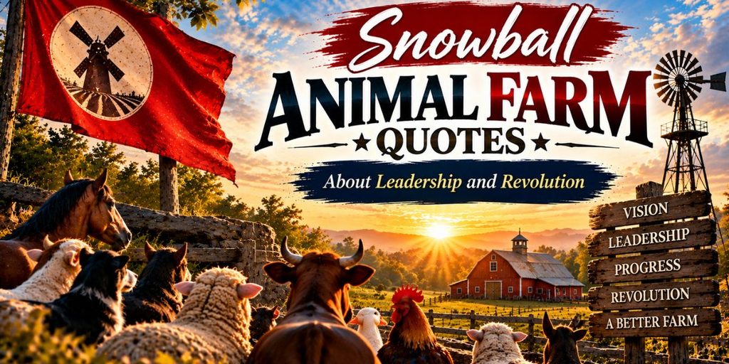 Snowball quotes from Animal Farm about leadership and revolution
