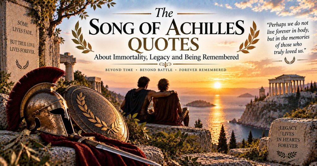 Song of Achilles quotes about immortality, legacy and being remembered