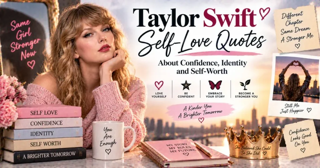 Taylor Swift self-love quotes about confidence, identity and self-worth