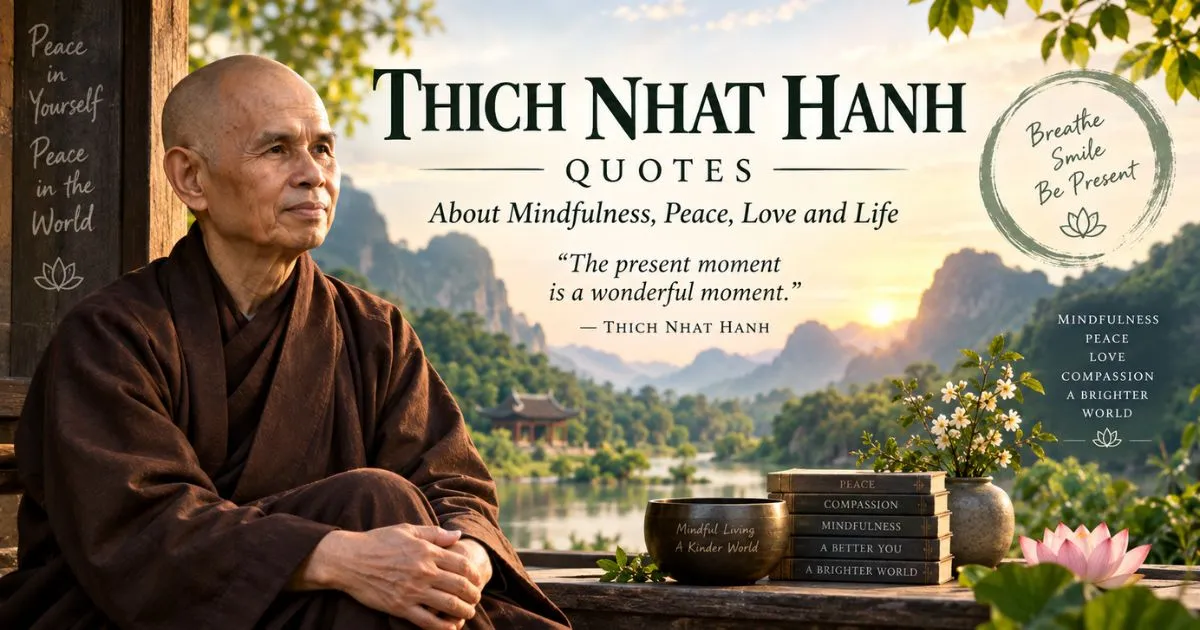 Thich Nhat Hanh quotes about mindfulness, peace, love and life