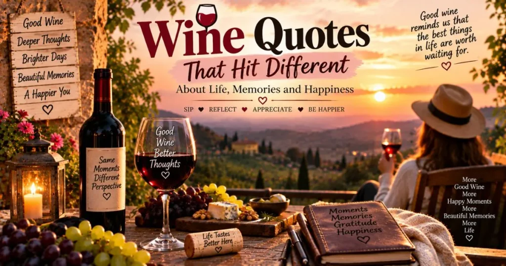Wine quotes that hit different about life, memories and happiness