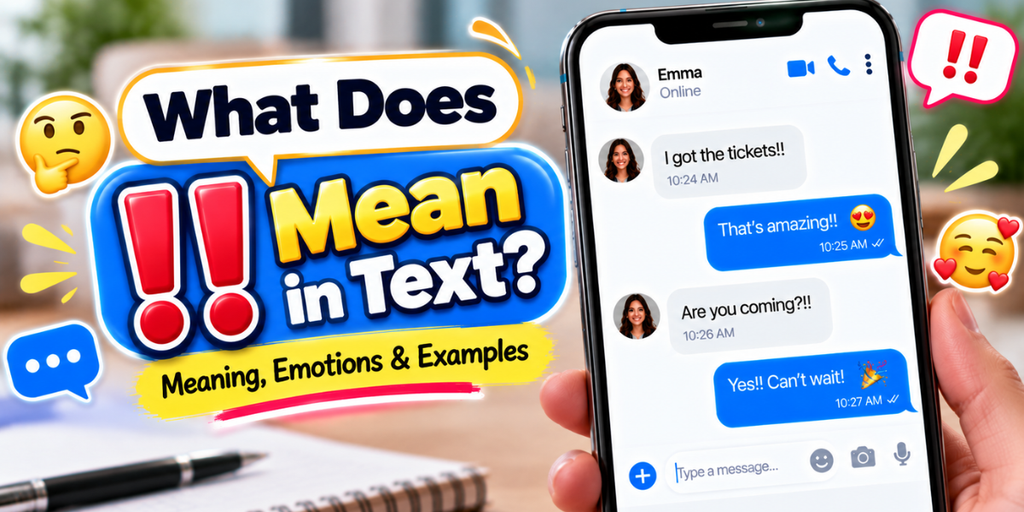 What Does !! Mean in Text? Meaning, Emotions & Examples - TS Meanings