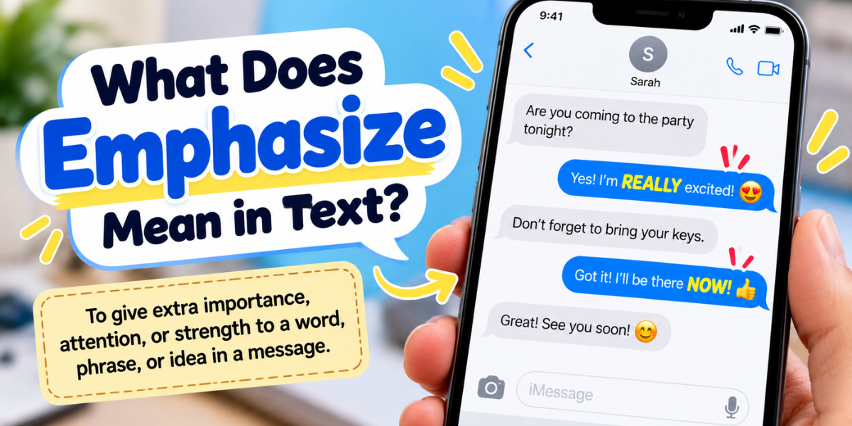 Emphasize meaning in a text message with an example conversation