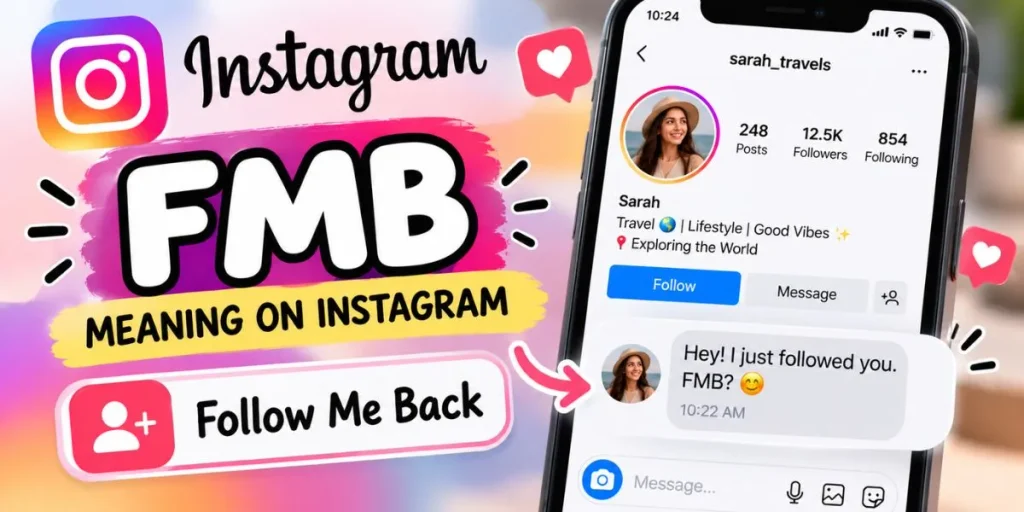 FMB meaning on Instagram showing a follow-back request