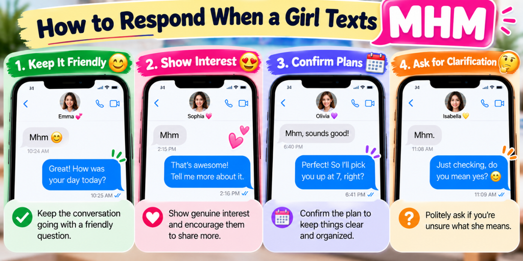 Examples of friendly replies when a girl texts MHM