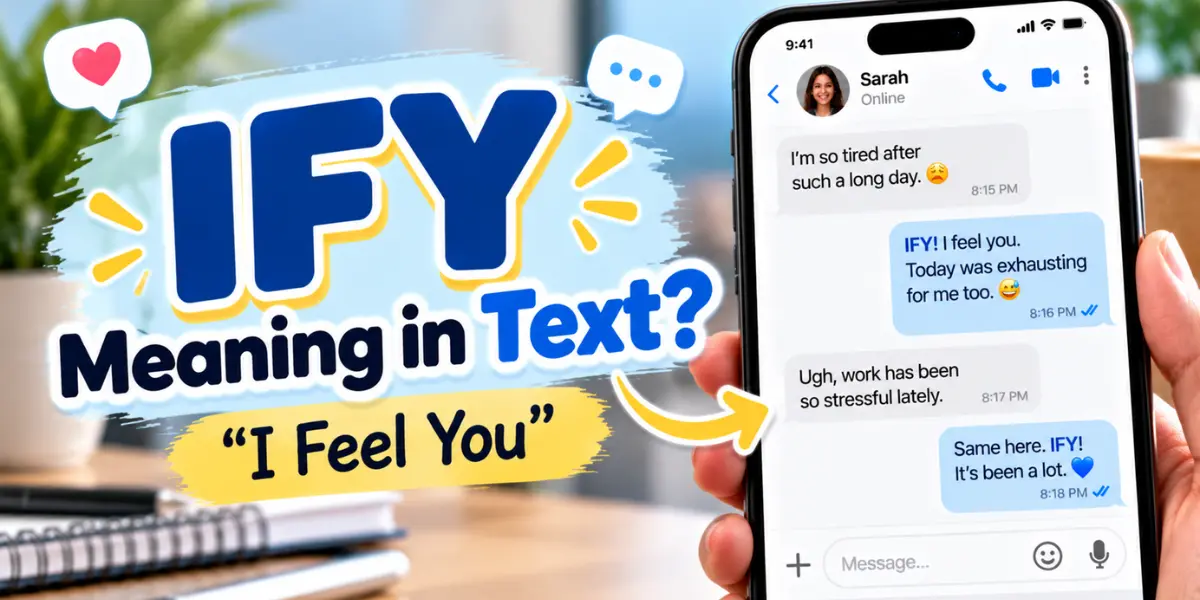 IFY meaning in text illustrated with a smartphone conversation