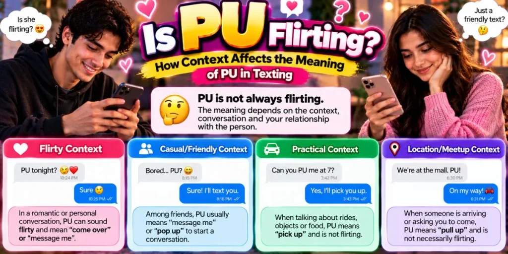 Is PU flirting and how context can affect the meaning of PU in texting